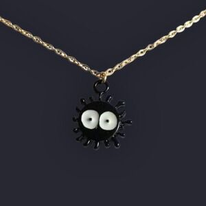 Studio Ghibli totoro soot sprite necklace 18k gold p stainless steel kawaii
